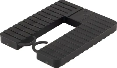 Produktbild von GLUSKE Euroklick Distanzplatte mit Sperrhaken 65 x 52,5 x 6 mm, schwarz, 500 Stück | Unterlegkeile - Distanzplättchen
