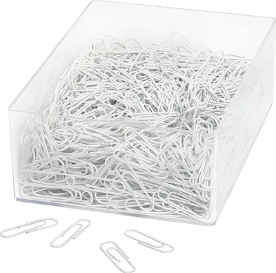 Produktbild von WEDO Büroklammern kunststoffummantelt 27 mm weiß 1.000 Stück