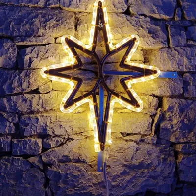Immagine prodotto di Stella luminosa a LED DECOLED, stampa 3D a sospensione, 35x50 cm, bianco caldo