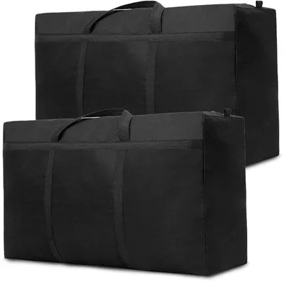 Productafbeelding van Ibenzoa® Opbergtassen, set van 2, extra groot, 125 liter (90 x 48 x 28 cm), opvouwbaar, waterdicht, gemaakt van 600D Oxford met PVC-coating, roestvrijstalen ritsen en verstevigde handgrepen