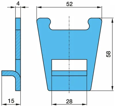 Produktbild von BPW Halteblech Bremsbackenbolzen 03.167.23.02.0 4mm 58mm 52mm 72g