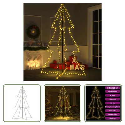 Immagine prodotto di The Living Store Albero di Natale a forma di cono 240 LED Indoor Outdoor 118x180 cm