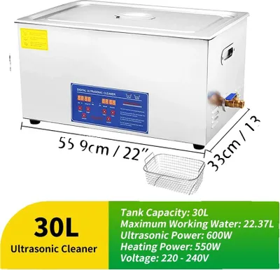 Produktbild von Ultraschallreiniger, Digitale Steuerung, Vielseitige Anwendungen, 30L-600W-220V, EU