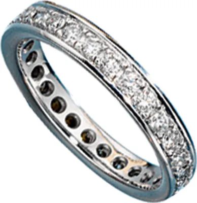 Produktbild von Damenring Memoryring mit Diamanten Brillanten 585 Gold Weißgold Fingerschmuck Innenumfang 60mm  Ø19.1mm