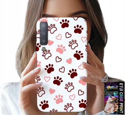 Produktbild von Hülle Für Samsung A7 2018 - Hundepfoten Auf Weissem Hintergrund, Hund, Katze, Bär