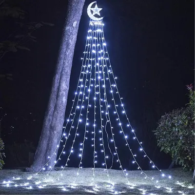 Produktbild von 3.47m LED Lichterkette Weiß 8 Lichtmodi 31V Weihnachtsbeleuchtung für Weihnachtsbaum Tannenbaum Fenster Garten Deko