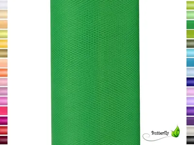 Produktbild von 9m Rolle Tüll 15cm, Farbauswahl:grün 580