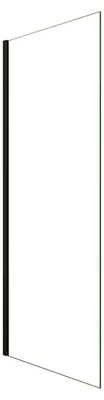 Produktbild von Duschspa Walk-In Dusche 40x200cm Duschwand Schwarz 8mm NANO ESG-Glas Duschabtrennung Duschtrennwand
