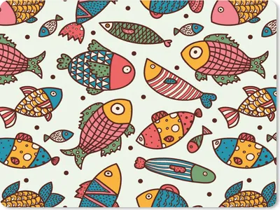 Produktbild von MuchoWow® Mauspad Mousepad Muster - Meer - Fische - Meerestiere 40x30 cm - Mousepads - Maus Mat - Pad - Mausunterlage - Anti Rutsch
