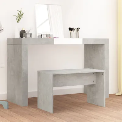 Produktbild von vidaXL Schminkhocker Betongrau 70x35x45 cm Holzwerkstoff