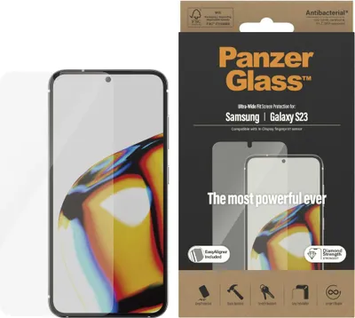 Obrázek produktu pro Panzerglass Ultra-Wide Fit tvrzené sklo s aplikátorem pro Samsung Galaxy S23