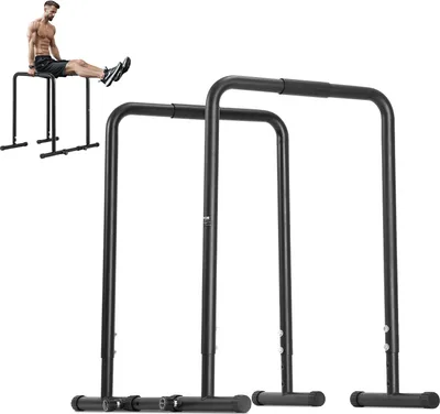 Produktbild von VEVOR dip bar dip stand station výškově nastavitelný 200 kg, fitness cvičební dip bar station, stabilizátor, paralelní stojan na kliky, paralelní tyče pro silový trénink v domácí posilovně