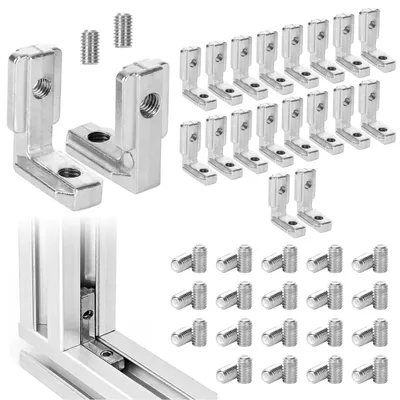 Immagine prodotto di Solidchoice - Set di 20 angoli interni a T per profili in alluminio