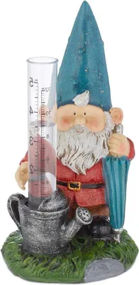 Produktbild von Famanu Regenmesser wetterfest Gartenzwerg analog - bunte Dekoration
