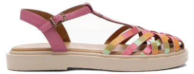 Produktbild von Rosa Fischer-Sandalen aus Naturleder mit 2 cm Plateau K744215001