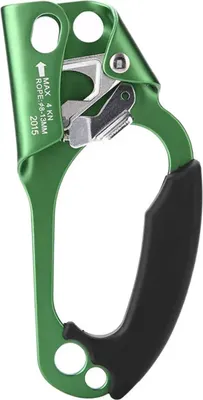 Obrázek produktu pro Svorka na lano s rovnou rukojetí pro horolezecké vybavení, kompatibilní s lany 8 až 13 mm (zelená)
