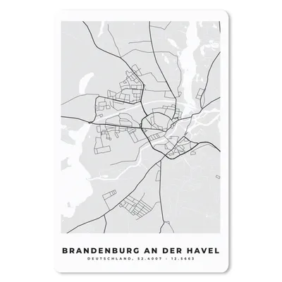 Produktbild von MuchoWow® Mauspad Mousepad Karte - Deutschland - Brandenburg an der Havel - Stadtplan - Karte 18x27 cm - Mousepads - Maus Mat - Pad - Mausunterlage