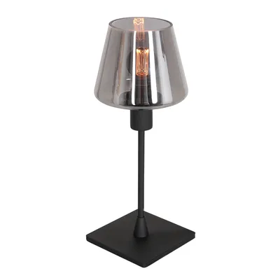 Image de Steinhauer - lampe de table - Ancilla - noir - verre métal - Ø 14cm - E14 - 3102ZW