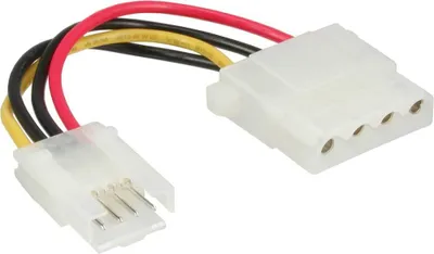 Produktbild von InLine Stromadapter, 8,89cm (3,5") Buchse zu 13,34cm (5,25") Stecker, 0,06m, 0,06 m, Mehrfarbig, PC, 7 g, 86 mm, 130 mm