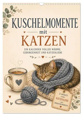 Produktbild von Kuschelmomente mit Katzen (Wandkalender 2027 DIN A3 hoch), CALVENDO Monatskalender