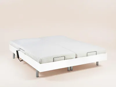 Produktbild von CASSIOPEE III entspannungsset von Ysmée, alle latexfliesen - OKIN motors - 2 × 90 × 200 cm (L × B × H) - Weiß