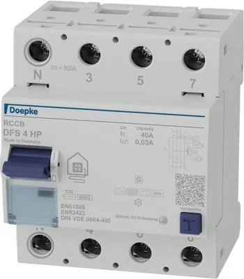 Obrázek produktu pro Doepke DFS4 040-4/0,03-HPFI jistič 4p 40 A 0,03