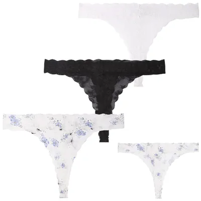 Immagine prodotto di String per donna, taglia XL - Intimo femminile, 3 pezzi - Slip in pizzo