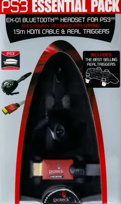 Produktbild von Gioteck Online Essentials Pack for PS3 (PS3), Schwarz, Grau, Verkabelt u. Kabellos