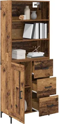 Produktbild von vidaXL Highboard Altholz 69,5 x 34 x 180 cm Holzwerkstoff