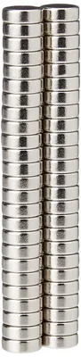 Neodym-Magnete N35, 6x2 mm, 0,49 kg, 50 Stück