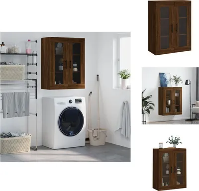 Obrázok produktu pre vidaXL Nástenná skrinka hnedý dubový vzhľad 69,5x34x90 cm - Príborníky