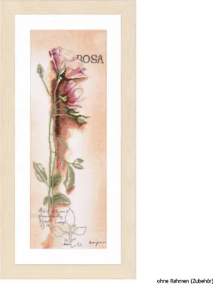 Produktbild von Lanarte Kreuzstichset "Rose Botanisch", Zählmuster
