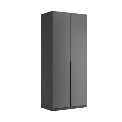 Produktbild von 2‑türiger Kleiderschrank Grafit Matt – 1000 × 2110 × 550 mm