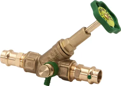 A single plumbing valve on a white background.