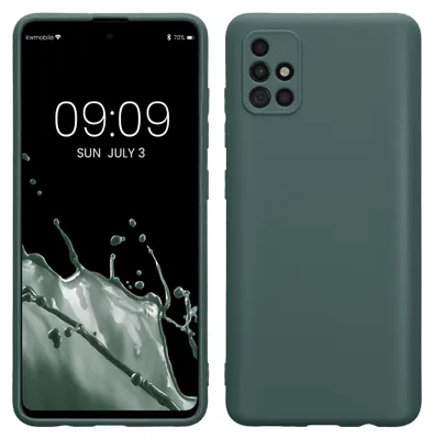 Produktbild von kwmobile Handyhülle für Samsung Galaxy A51 Hülle - weiches Handy Silikon Case - Schutzhülle Cover - Blaugrün