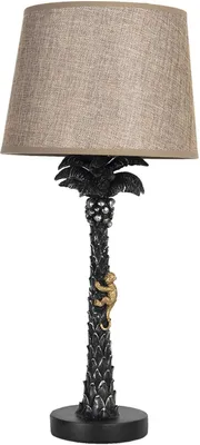 Productafbeelding van Tafel lamp, diameter 27 cm, hoogte 54 cm, fitting E27, maximaal 1x60W, bruin, artikelnummer 6LMC0011
