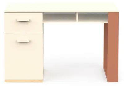 Image de CALICOSY - Bureau 1 Porte 1 Tiroir et 2 Niches L120 cm - CAMILLIA