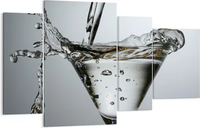 Produktbild von Bild auf Leinwand - Leinwandbild - Glas Wasser Mineralwasser Blasen - 120x70cm - Wand Bild - Wanddeko - Leinwanddruck - Bilder - Kunstdruck - Leinwand bilder - Wandkunst - DL120x70-0388