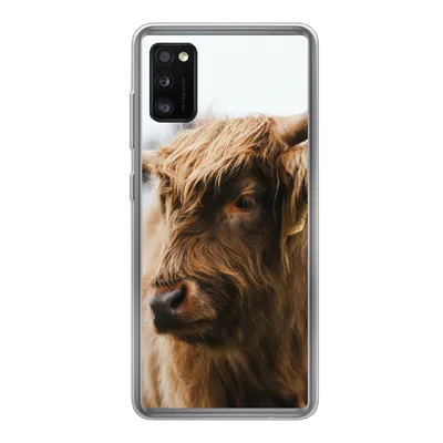 Produktbild von MuchoWow® Handyhülle Schutzhülle Hülle für Samsung Galaxy A41 Schottischer Highlander - Tiere - Hörner Silikon Softcase Handy Hülle - Mobiltelefon