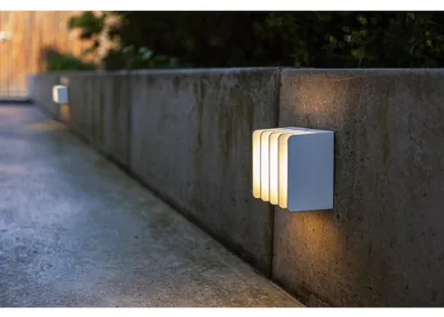 Produktbild von Lutec LED Außenleuchte Wandlampe Gridy Weiß matt IP54 14,5W 700lm Warmweiß 3000K