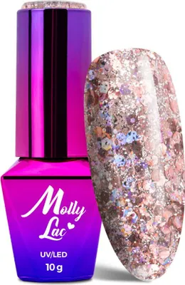 Obrázek produktu pro MollyLac Born To Glow Dare to Shine třpytivý hybridní lak na nehty, 10 g, č. 577