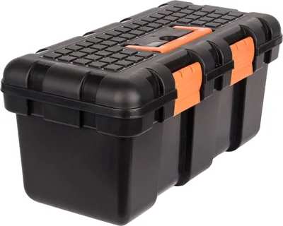 BigDean Werkzeugkoffer leer groß aus Hart-Kunststoff - 50x25x23,5cm - Werkzeugkiste mit herausnehmbarer Innenablage - Toolbox - Europa