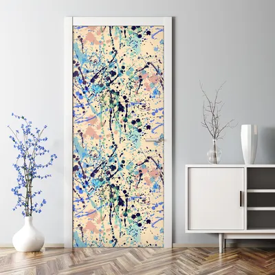 Produktbild von Dekorative Türposter selbstklebend Klebefolie Wandaufkleber Türaufkleber Bunte Abstraktion 70 x 200 cm