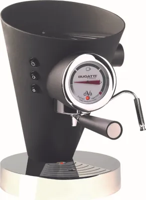 Produktbild von Bugatti Italy Diva, Espressomaschine, 0,8 l, Kaffeepad, Gemahlener Kaffee, 950 W, Schwarz