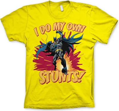 Produktbild von Batman - I Do My Own Stunts T-Shirt - Medium - Yellow