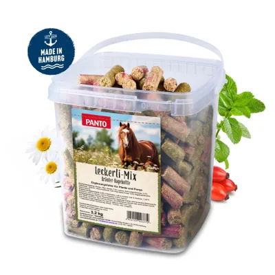 Produktbild von PANTO Leckerli Kräuter & Hagebutte für Pferde 3.2kg - Pferdeleckerli