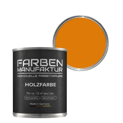 Produktbild von Farben Manufaktur Holzlasur – Gelborange ca. RAL 2000 – nicht deckend – 5 L