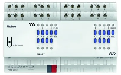 Zdjęcie produktu dla Siłownik ściemniający Theben 8-krotny DM 8-2 T KNX