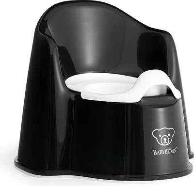 Obrázok produktu pre BabyBjorn Sedátko na nočník Polypropylén (PP), termoplastický elastomér (TPE) Čierna, biela