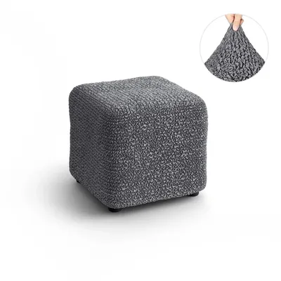 Produktbild von Flexibler Poufbezug Universal Poufbezug, weich, angenehm, passgenau, gegen Krallen und Haare (Grau)